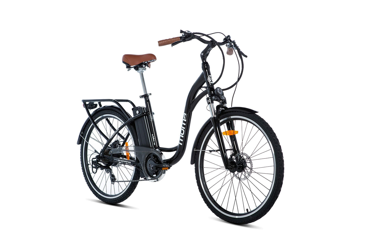 Moma Bikes Bicicleta Electrica Urbana Ebike, Aluminio, Shimano 7v, Frenos de Disco Hidráulicos, Batería Litio 36V 16Ah